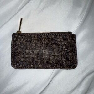 Michael Kors Dark Brown Wallet with Gold Accents